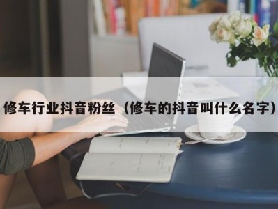 北京修车行业抖音粉丝（修车的抖音叫什么名字）